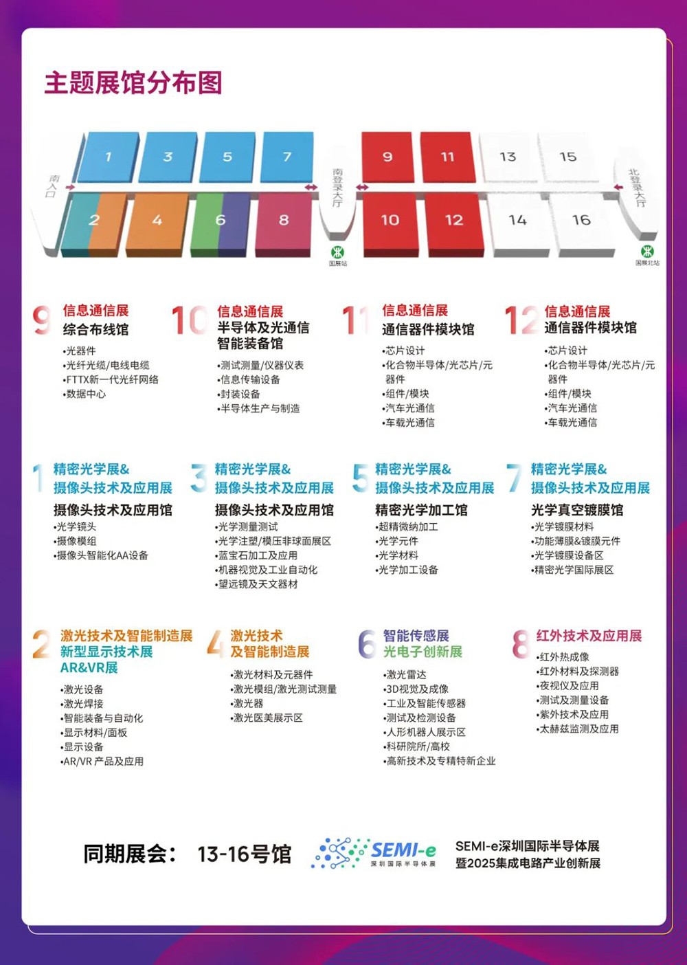 濾光片 中國光博會主題展館分布圖